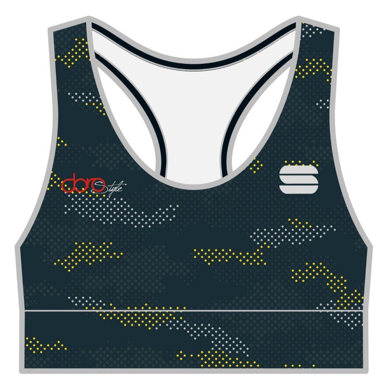 Sport BH Sportful Doro Cardio Bra svart-gul Sport BH Sportful Doro Cardio Bra svart-gul